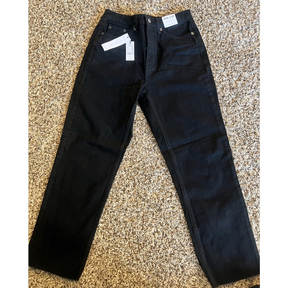 Topshop High Waisted Straight Leg Jean